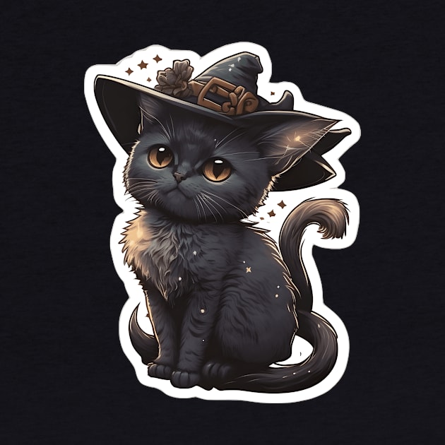 Cute little witchy cat by WhispersOfColor